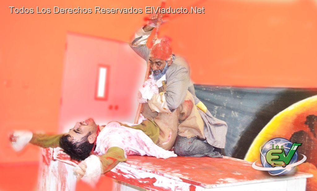 Escena de la obra La Ostra del Grupo de Teatro Cara-Mana de Gerardo-El Cuervo-Mercedes
